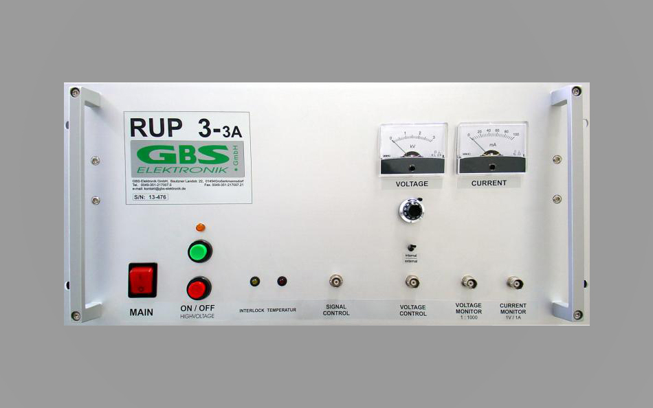 Generateur à impulsions haute tension | RUP3 | 5 kV à 25 kV | Décharge dielectrique, plasma | GBS Elektronik